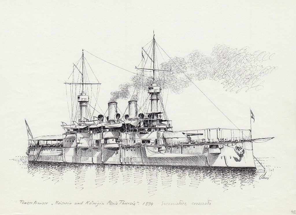 43-Panzerkreuzer 'Kaiserin und Koenigin Maria Theresia' - 1894 - Incrociatore corazzato